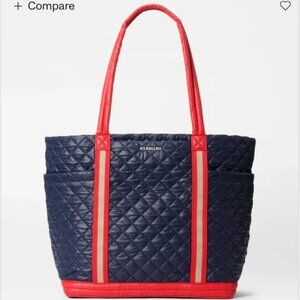 MZ WALLACE LARGE EMPIRE TOTE in Pirate Red / Indigo / Latte -  LIKE NEW